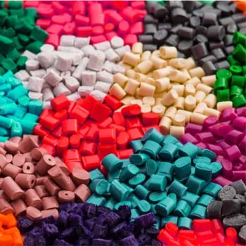Industrial polymer processing equipment in a manufacturing facility