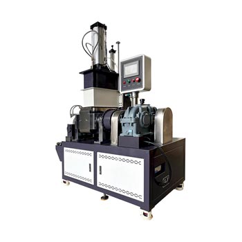 Compact lab-scale dispersion kneader machine used for rubber and polymer mixing in a research lab