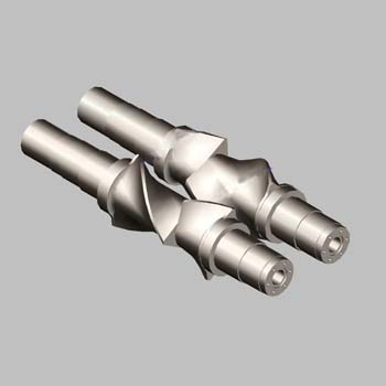 Different blade styles of lab dispersion kneader including sigma, Z, roller, and screw types